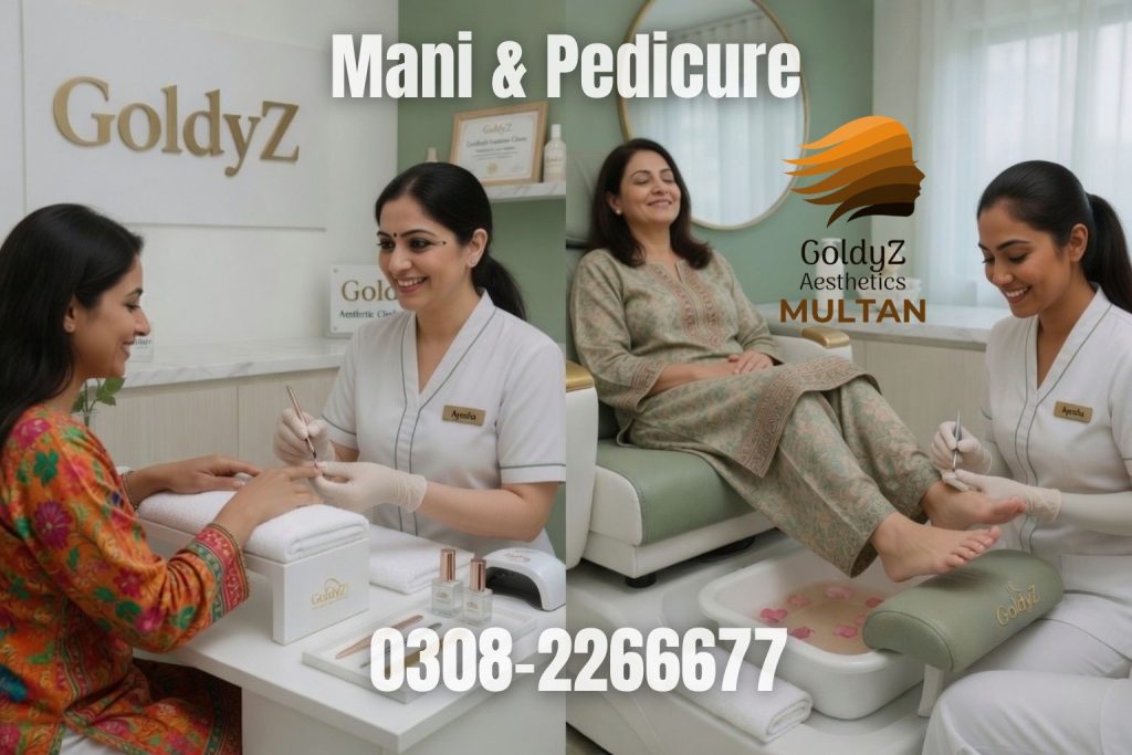 Pedicure & Manicure at GoldyZ Multan