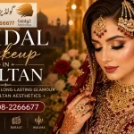 Bridal Makeup in Multan by GoldyZ Multan Aesthetics featuring a Pakistani bride with flawless HD bridal makeup, traditional gold jewellery, maroon bridal dress and elegant bridal hairstyle.