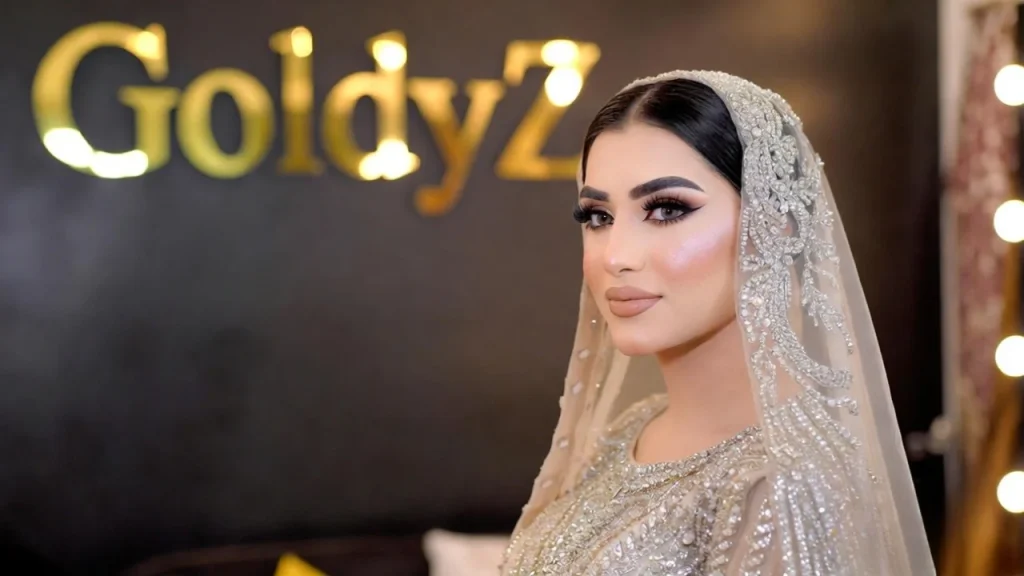 Reception makeup look created at GoldyZ Multan Aesthetics