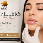Professional lip filler treatment at GoldyZ Multan Aesthetics using premium hyaluronic acid fillers for natural-looking lip enhancement.