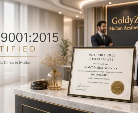 GoldyZ Multan Aesthetics, First and only ISO 9001:2015 Certified Aesthetic Clinic in Multan