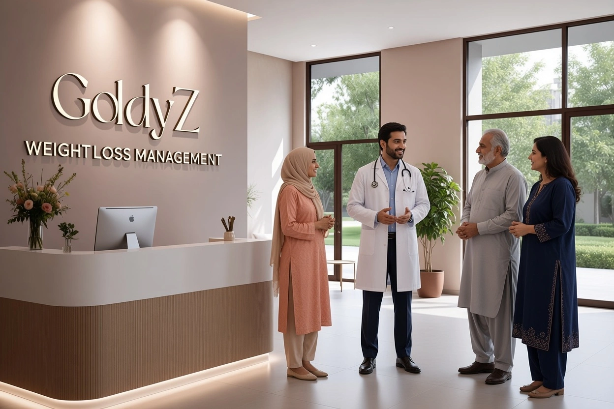 Dr. Zeshan Ahmed SCOPE certified obesity management practitioner at GoldyZ Multan Aesthetics