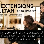Synthetic fake hair extensions and 100% human hair extensions compared side-by-side at Salon in Multan | GoldyZ Multan Aesthetics