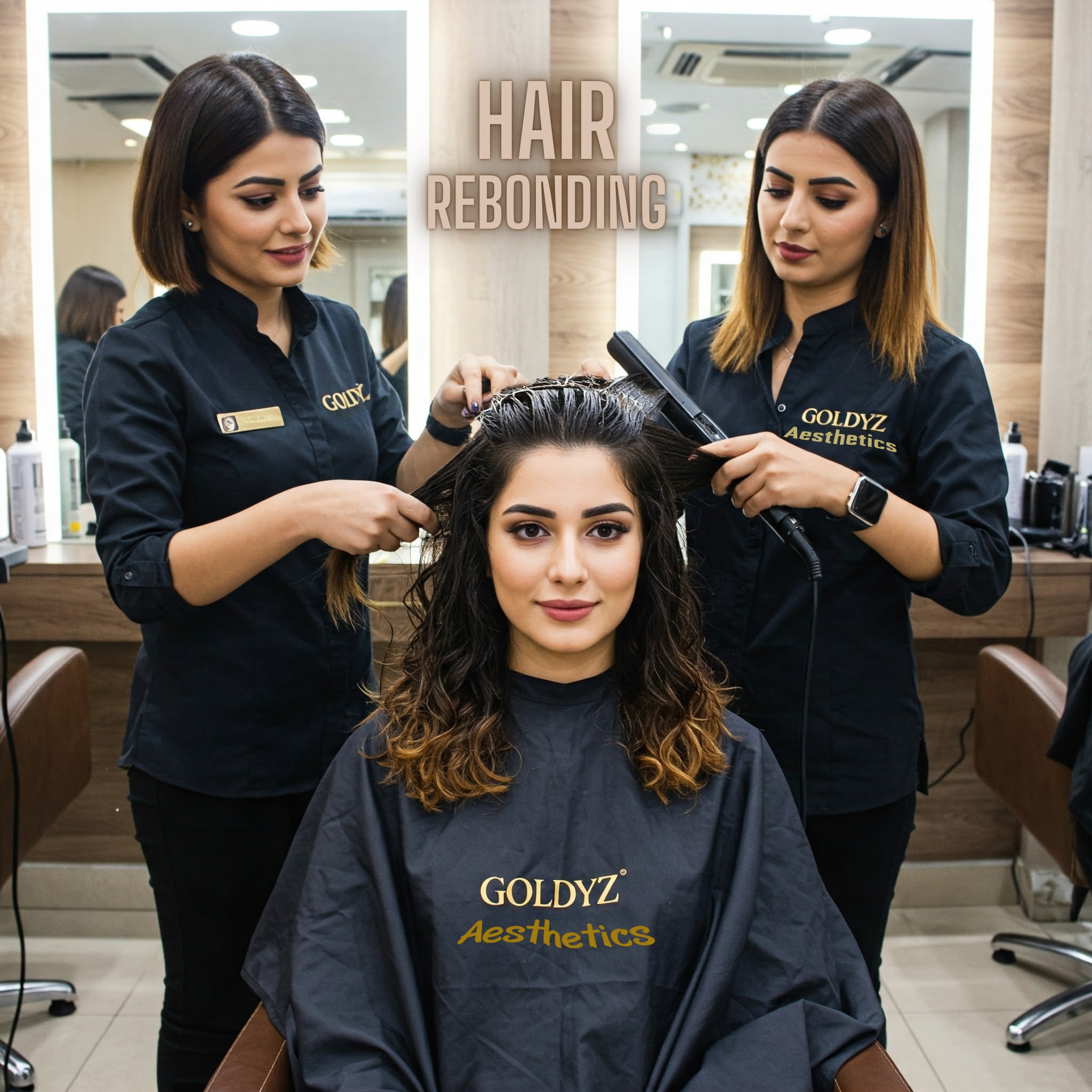 Hair Rebonding Process at GoldyZ Multan