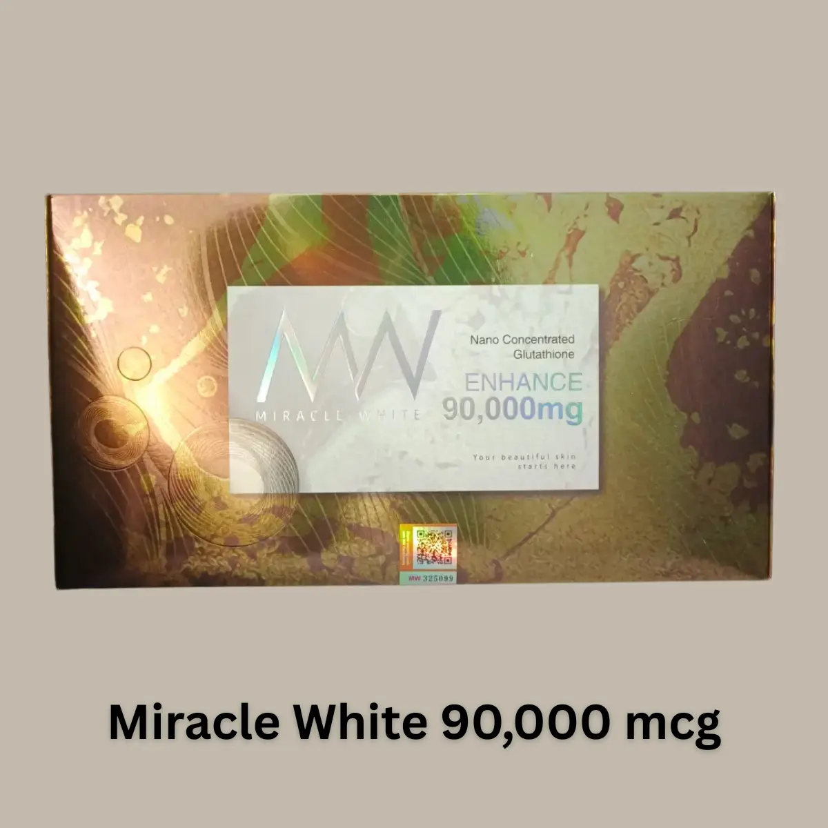 Miracle White 90000 mcg IV Whitening Drip full box at GoldyZ Aesthetics